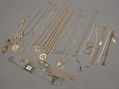 Lot 57 - Group of Gold and Metal Jewelry