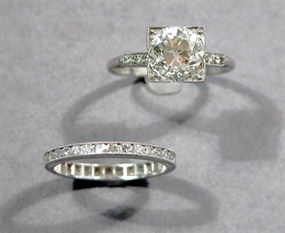 Lot 84 - Diamond Ring and Guard Ring