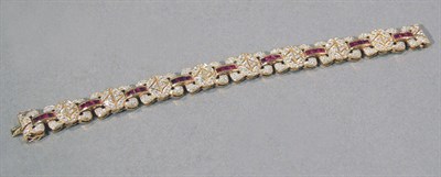 Lot 481 - Ruby and Diamond Bracelet