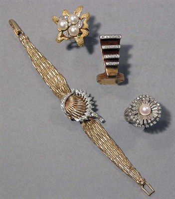 Lot 506 - Group of Gold and Diamond Jewelry