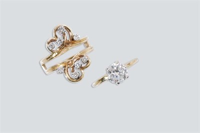 Lot 610 - Diamond Ring and Insert Ring