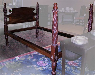 Lot 144 - American Classical Carved Mahogany Bed Height...