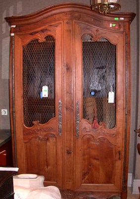 Lot 1678 - Louis XV Style Carved Fruitwood Armoire 19th...