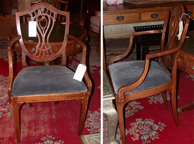 Lot 518 - Pair of Georgian Style Mahogany Armchairs