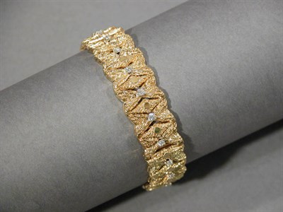 Lot 488 - Gold and Diamond Bracelet