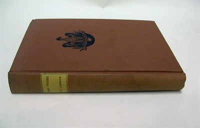 Lot 2070 - LAWRENCE, D.H. Last Poems Large 8vo, original...