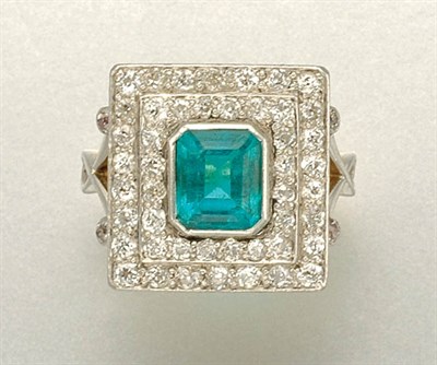 Lot 1021 - Emerald and Diamond Ring