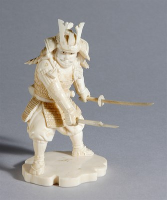 Lot 1060 - Japanese Ivory Okimono of a Samurai Early 20th...