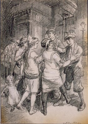 Lot 253 - John French Sloan 1871-1951 STREET GATHERING...