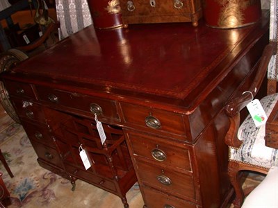 Lot 1659 - Georgian Style Mahogany Partner's Desk Height...