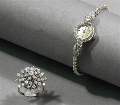 Lot 331 - Diamond Wristwatch and Ring