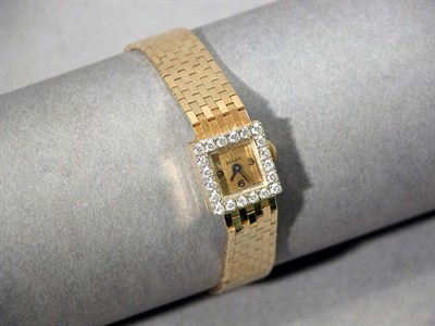 Lot 332 - Gold and Diamond Wristwatch