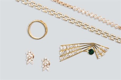 Lot 432 - Group of Gold and Diamond Jewelry