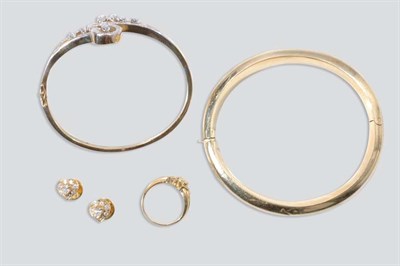 Lot 458 - Group of Gold and Diamond Jewelry