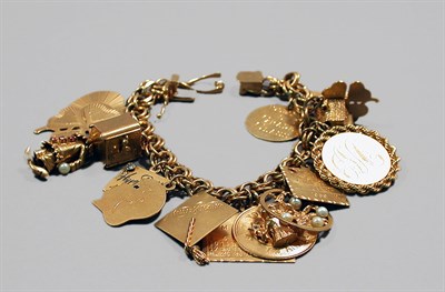 Lot 395 - Gold Charm Bracelet