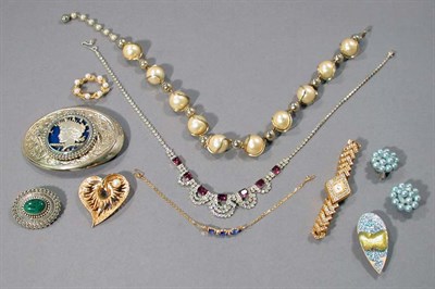 Lot 354 - Assorted Lot of Costume and Silver Jewelry