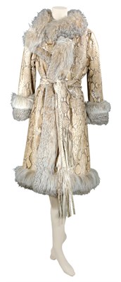Lot 189 - Python and Canadian Lynx Trim Coat American,...