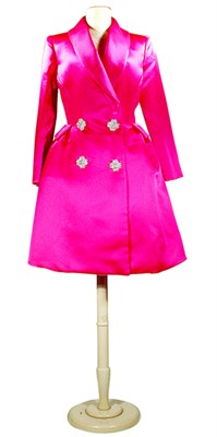 Lot 170 - Oscar de la Renta Fuschia Silk Satin Dandy...