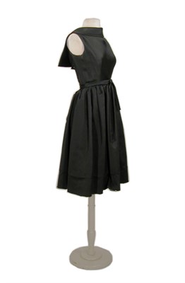 Lot 117 - Norell Black Silk Satin Cocktail Dress...