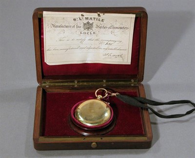 Lot 250 - Gold Hunting Cased Pocket Watch