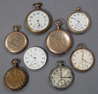 Lot 253 - Group of Eight Pocket Watches and Movements