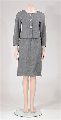 Lot 93 - Laroche Gray Wool Day Suit French, Fall 1967...