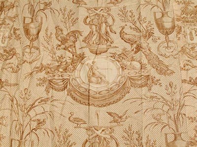 Lot 475 - Two Toile Panels and Valances Contemporary...