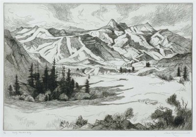 Lot 2213 - Gene Kloss ROCKY MOUNTAIN VALLEY Etching,...
