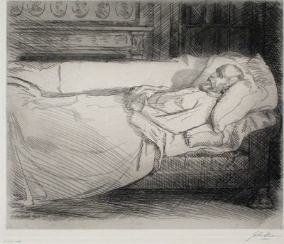 Lot 2286 - John Sloan SILENCE (M. 176) Etching, 1915,...