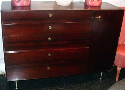 Lot 187 - Rosewood Thin Edge Cabinet with Door Designed...