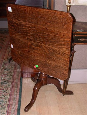 Lot 429 - Georgian Oak Tilt-Top Table Height 24 1/2...