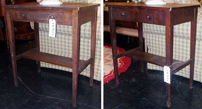 Lot 2165 - Pair of Provincial Oak Single-Drawer Side...