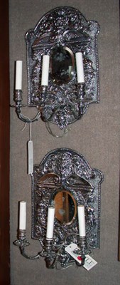Lot 1368 - Pair of Neoclassical Style Silvered-Metal...
