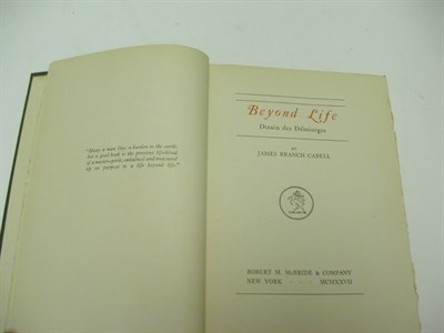 Lot 2040 - CABELL, JAMES BRANCH Works 18 vols. 8vo, cloth,...