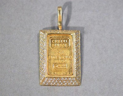 Lot 590 - Credit Suisse and Diamond Pendant