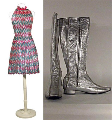Lot 153 - Tiger Morse Sequinned Mini Dress American,...
