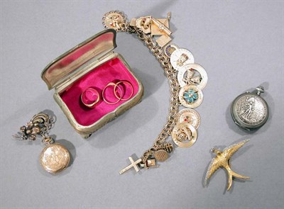 Lot 118 - Group of Gold, Gold-Filled, Silver and Metal Jewelry