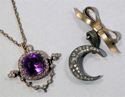 Lot 127 - Two Antique Pendants and Metal Chain
