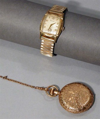 Lot 161 - Gold Pocket Watch and Gentleman's Steel and Gold-Filled Wristwatch