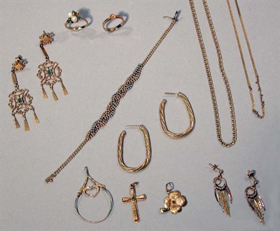 Lot 162 - Assorted Gold and Metal Jewelry