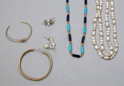 Lot 167 - Freshwater Pearl and Gold Bead Necklace and Assorted Costume Jewelry