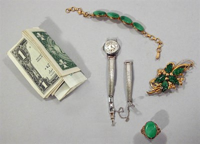 Lot 181 - Group of Assorted U.S. and Foreign Currency and Jewelry