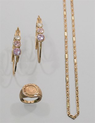 Lot 197 - Assorted Lot of Gold Jewelry