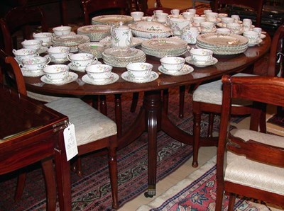 Lot 417 - Georgian Style Inlaid Mahogany Pedestal Dining...