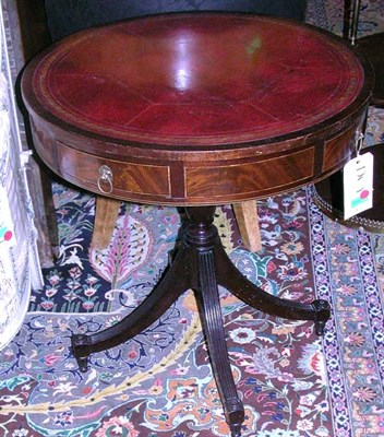 Lot 533 - Georgian Style Leather Top Mahogany Drum Table...