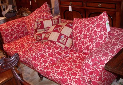 Lot 1621 - Pair of William IV Style Upholstered Settees...