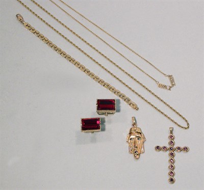Lot 215 - Group of Gold and Metal Jewelry