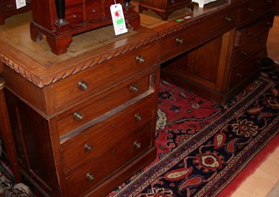 Lot 1286 - Victorian Leather Top Mahogany Partner's Desk...