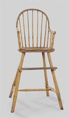 Lot 3141 - Windsor Bamboo Turned Highchair Early 19th...