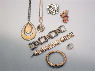 Lot 242 - Group of Assorted Metal Costume Jewelry